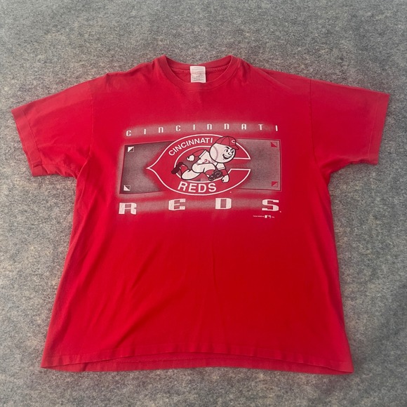 Hanes Other - VTG Hanes Cincinnati Reds 1995 Mr. Redlegs Graphic T-Shirt Red MLB Mens XL
